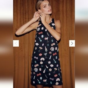 Maeve Sleeveless Beaded Shift Mini Dress